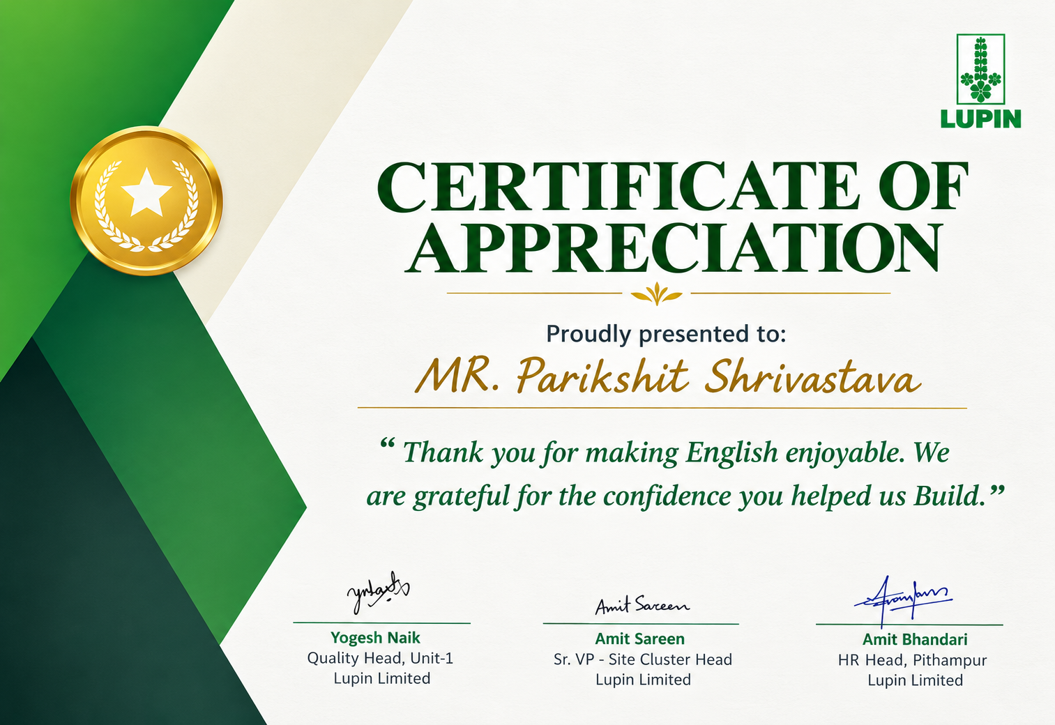 certificate